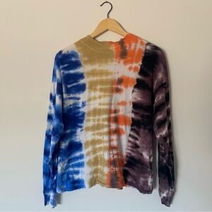 Urban Outfitters Beige and Orange Tie-Dye Tee